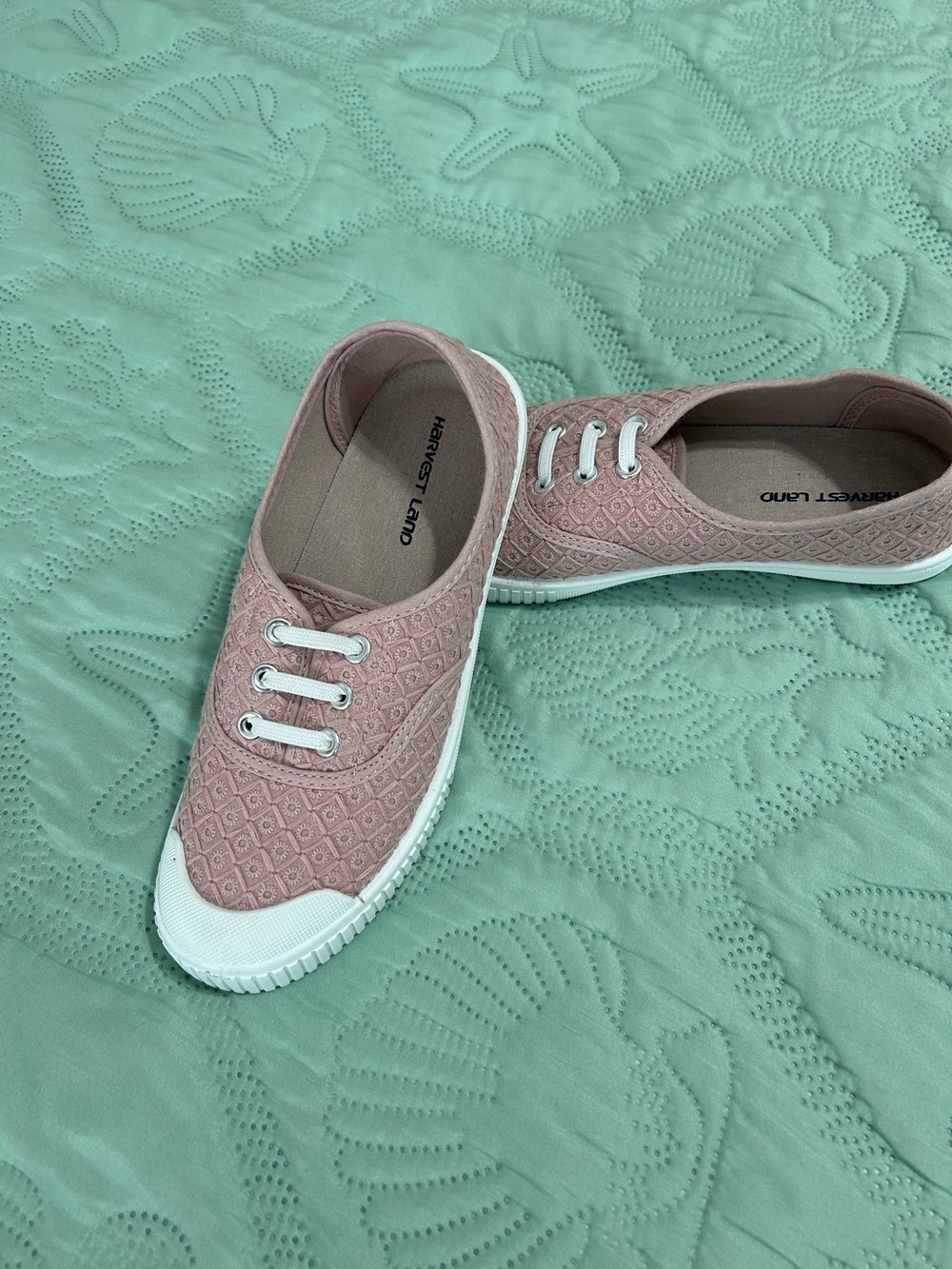 Women's Quilted Dusty Pink Slip-On Sneakers by